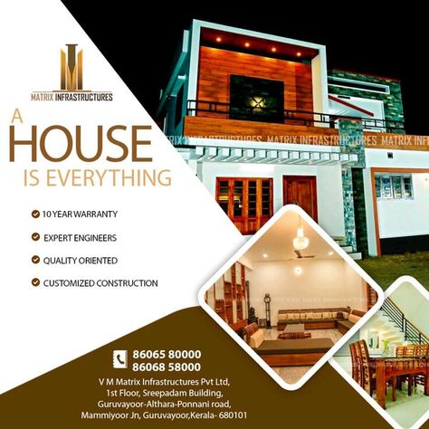 Construction Creative Ads, Construction Advertisement, Pamplet Design, Simple Living Room Designs, Kerala Houses, Construction Home, Construction Details, Graphic Design Ads, Creative Graphic Design