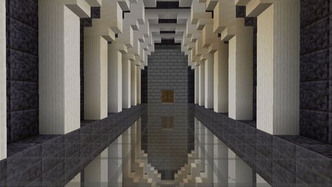 #minecraftarchitecture #minecraftaesthetic Minecraft Reflective Floor, Minecraft Mirror Floor, Minecraft Mirror, Mirror Floor, Minecraft Architecture, Minecraft Builds, Mirror Effect, Glass Floor, Floor Patterns