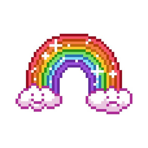 Arte 8 Bits, 8bit Art, Rainbow Png, Pixel Drawing, New Retro Wave, Emoji Art, Nyan Cat, Pix Art, Pixel Art Games