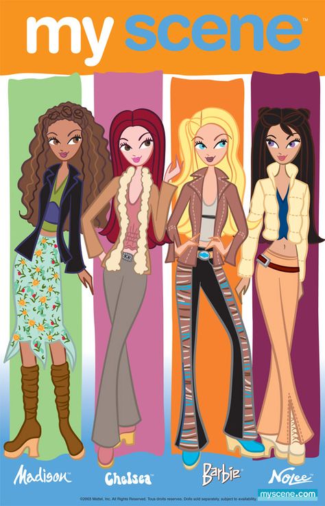 Back to School | My Scene Wiki | Fandom Chelsea Barbie, 2000s Cartoons, Childhood Memories 2000, My Scene, Girly Movies, Barbie Cartoon, Barbie Images, 2000s Nostalgia, Cartoon Outfits