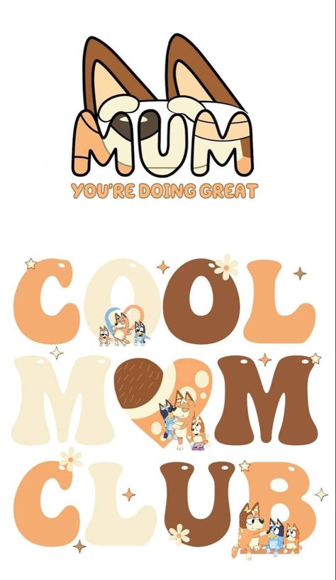 Bluey Mom Svg, Bluey Sublimation Ideas, Bluey Tshirt Ideas, Bluey Cricut, Bluey Stuff, Bluey Mom, Bluey Party, Cute Images For Wallpaper, Sublimacion Ideas