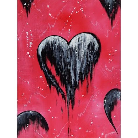 Heart Art Painting, Art Mini Toile, Art Timeline, Pretty Hearts, Traditional Eclectic, Pop Art Artists, Eclectic Farmhouse, Contemporary Traditional, Dark Home Decor