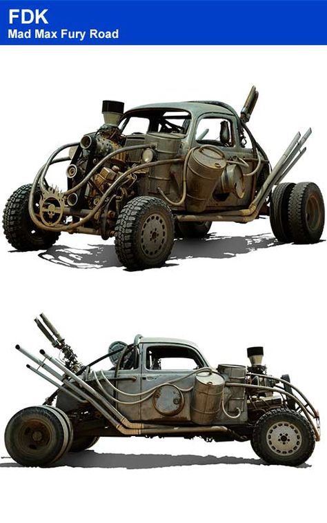 Futuristic Vehicle Concept Art, Madmax Vehicles, Mad Max Vehicles, Apocalypse Vehicle, Custom Vw Bug, Traxxas Slash, Post Apocalyptic Art, Car Max, Miniature Photography