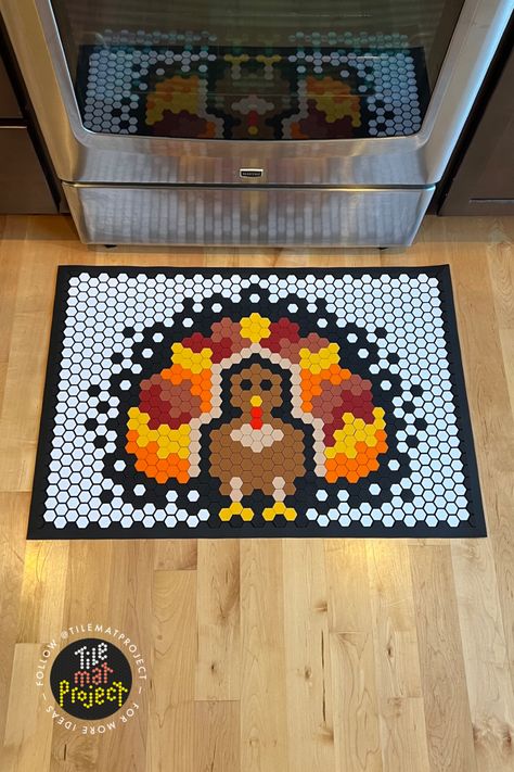 Letterfolk Thanksgiving, Tile Mat Fall Ideas, Tile Mat Christmas Ideas, Thanksgiving Letterfolk Mat, Thanksgiving Tile Mat Ideas, Christmas Tile Mat Ideas, Tile Mat Thanksgiving, Letter Folk Tile Mat Ideas Fall, Thanksgiving Tile Mat