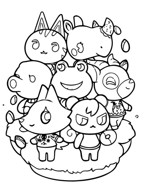 25 Free Printable Animal Crossing Coloring Pages Animal Crossing Coloring Pages, Mickey Mouse Coloring Pages, Mouse Color, Dragon Coloring Page, Cool Coloring Pages, Cute Easy Drawings, Mandala Coloring Pages, Free Printable Coloring, Cute Coloring Pages