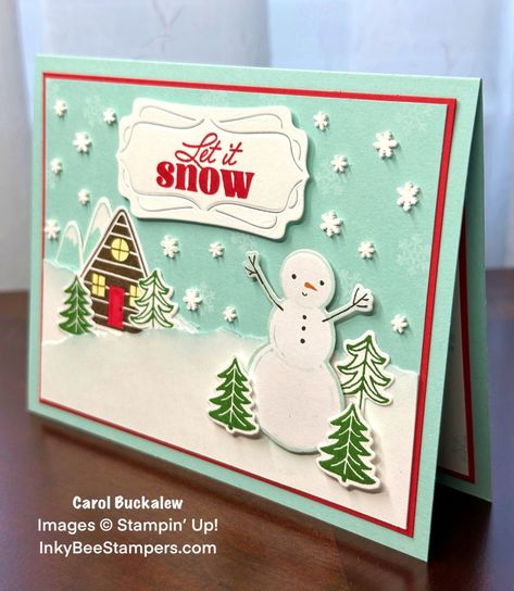 Stampin’ Up! Snowy Wonder Winter Card Snowflake Images, Stampin Up Project, Stampin Up Christmas Cards, Christmas Labels, Stampin Up Christmas, Designer Series Paper, Su Cards, Card Kits, Some Cards