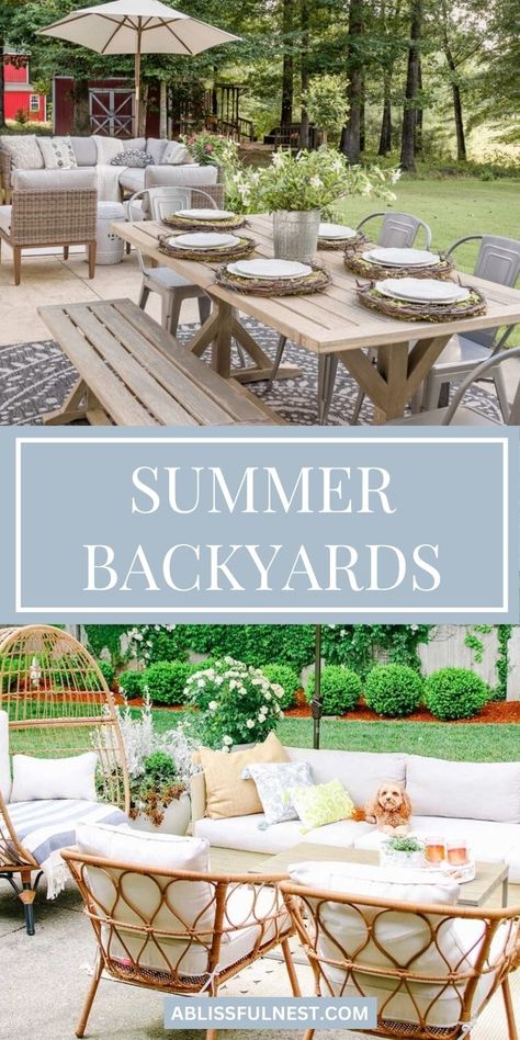 Dreaming of a backyard escape? Get inspired by these summer backyard ideas and create your own outdoor oasis. From grilling delicious meals to hosting unforgettable parties, your backyard can be the perfect place to make memories with loved ones. #backyarddesign #summernights #entertaining Summer Backyard Ideas, Backyard Escape, Summer Backyard, Entertaining Ideas, Make Memories, Delicious Meals, Backyards, Outdoor Oasis, Backyard Ideas