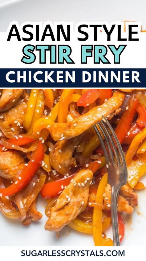 Elevate your weeknight dinners with this Quick and Healthy One-Pan Chicken with Peppers and Onions recipe. This easy meal features tender chicken and colorful bell peppers cooked in a delectable Asian sauce. Perfect for those who need fast and nutritious dinner recipes, this stir fry chicken dish is a low cleanup solution that's packed with flavor. Enjoy a stress-free cooking experience with this one pan meal that's ideal for family dinners. Chicken With Peppers And Onions, Chicken Breast Sauce, Chicken With Peppers, Stir Fry Chicken, Delicious Chicken Breast Recipes, Sheet Pan Dinners Chicken, Fry Chicken, Creamy Garlic Chicken, Shrimp Recipes Healthy