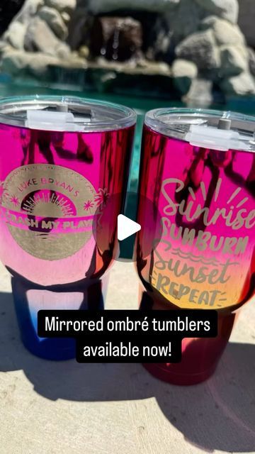 She’s Crafty Creative Studio on Instagram: "Mirrored ombré tumblers available now! #crashmyplaya #oceanscalling" Creative Studio, Tumbler, Glitter, On Instagram, Instagram