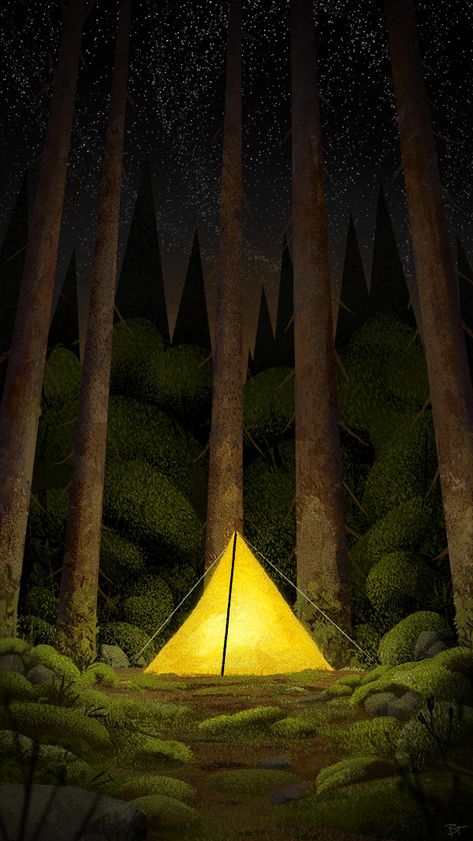 Camping Wallpaper Iphone, Camping Illustration Art, Camping Aesthetic Wallpaper, Camping Paintings, Camping Drawings, Camp Drawing, Camping Background, Camp Illustration, Tent Illustration