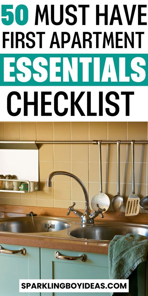 Moving into first apartment? Don't worry, we've got you our ultimate first apartment checklist! From essential furniture and kitchen items to decor and cleaning supplies, this comprehensive first time apartment checklist has everything. Discover helpful first apartment hacks and new apartment essentials. Get inspired with apartment decorating ideas and a new home checklist to personalize your home. Start your apartment life with confidence and make your new place feel like home. Kitchen Needs For First Apartment, Apartment Necessities List, First Time Apartment Checklist, Essentials First Apartment, First Time Apartment, Moving Into First Apartment, Apartment Moving Checklist, Apartment Checklist Essentials, Apartment Essentials List