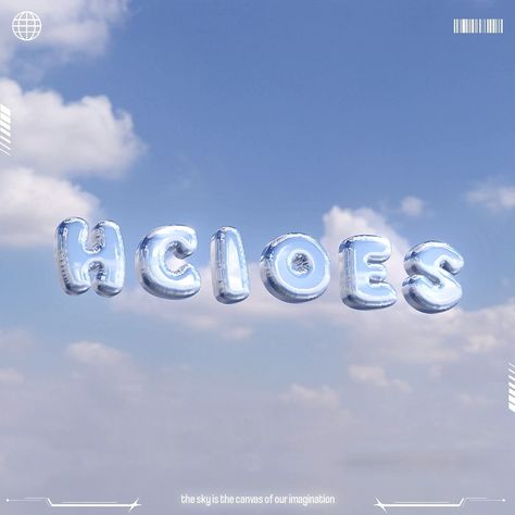 #metallic #blender3d #blenderrender #chrometext #chrome #sky #floating Sky Logo, Floating In The Sky, Music Project, Alight Motion, Festival Poster, Sky Design, 3d Letters, Typography Letters, Blender 3d