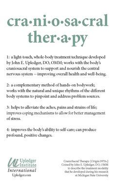 Discover CranioSacral Therapy Cranial Sacral Therapy, Massage Marketing, Craniosacral Therapy, Massage Business, Massage Benefits, Migraine Headaches, Chiropractic Care, Healing Arts, Massage Techniques