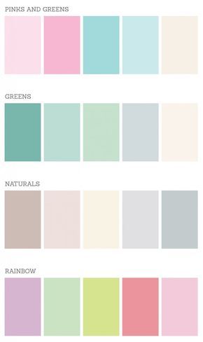 Pastel Wedding Stationery, Pastel Girls Room, Rustic Color Schemes, Romantic Colors Palette, Interior Paint Colors Schemes, Bedroom Colour Palette, Pastel Color Schemes, Spring Color Palette, Spring Wedding Colors