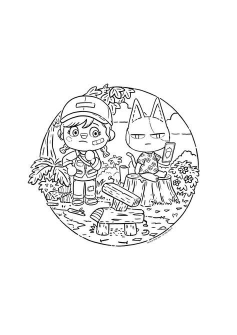 Animal Crossing Colouring Pages, Animal Crossing Coloring Pages, Coloring Practice, Colour Therapy, Adult Coloring Designs, Free Adult Coloring Pages, Coloring Ideas, Printable Adult Coloring Pages, Adult Coloring Book Pages