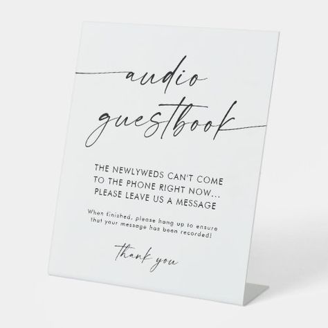 $16.32 | Audio Guestbook Sign | Modern Minimalist Wedding - modern minimalist, modern, minimalist, boho, boho wedding sign, audio guestbook sign, audio guestbook, audio guest book sign, phone guestbook sign, wedding reception decor Guest Book Signage, Audio Guest Book, Wedding Reception Decor, Wedding Guest Book Sign, Modern Minimalist Wedding, Seating Chart Template, Guest Book Sign, Reception Decor, Wedding Signage