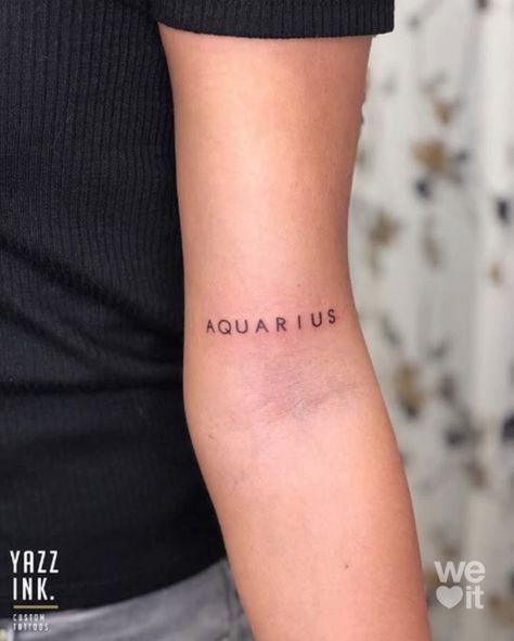 Aquarius Zodiac Tattoo, Tattoos Astrology, Small Inspirational Tattoos, Continuous Line Tattoo, Aquarius Constellation Tattoo, Tattoo Van, Astrology Tattoo, Aquarius Tattoo, Irish Tattoos