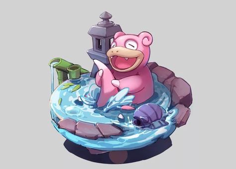 Concept art for upcoming slowpoke statue by MFC  #pokemon #pokemonfan #pokemonfans #pokemonfigure #pokemonfigures #pokemoncollection… Slowpoke Art, Pokémon Evolution, Pokemon Concept, Pokémon Fanart, Pokémon Art, Pokemon Collection, Creature Concept Art, Creature Concept, Pokemon Fan