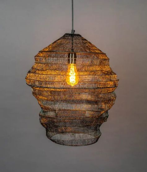 Pendant lamps - Lighting | Dutchbone Mediterranean Lighting, Cool Chandeliers, Black Pendant Lamp, Copper Pendant Lamp, Mesh Lighting, Metal Light Fixture, Lantern Ideas, Moroccan Lighting, Wooden Pendant Lighting