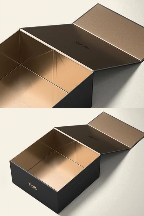 Best Flap open collapsible rigid box in sivakasi Premium Gift Box Packaging Design, Black And Gold Packaging Boxes, Black Box Packaging Design, Luxury Box Design Packaging Ideas, Luxury Packaging Design Boxes Branding, Luxury Packaging Design Boxes Creative, Gold Box Packaging, Metal Box Design, Black Box Packaging