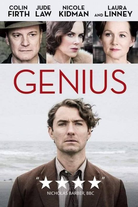 Celebrating British & Irish Entertainment: Classic & Current | Genius is a 2016 biographical drama film about the life of author Thomas Wolfe | Facebook John Logan, Genius Movie, Irish Movies, Movie Night For Kids, Thomas Wolfe, Good Movies On Netflix, Inspirational Movies, Movies Worth Watching, National Book Award