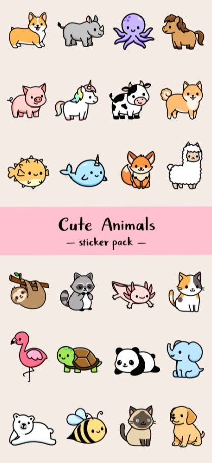 Whrite in the chat box what is your favorite animal. You can use: 1. dog, rhino, octopus, horse, piggy, unicorn, cow, 2. dog, fish, narwhal, fox, lama, sloth, racoon, axolotl, 1. cat, flamingo, turtle, panda, elephant, polar bear, bee, 2. cat or 3. dog. Adorable Cartoon Animals, Easy Doodle Art Animals, Cute Animals Doodles Easy, Small Cute Animals Drawing, Cute Easy Drawings Animals, Cute Tiny Animals Drawings, Cute Critters Drawings, Cute Small Characters, Cute Doodle Animals