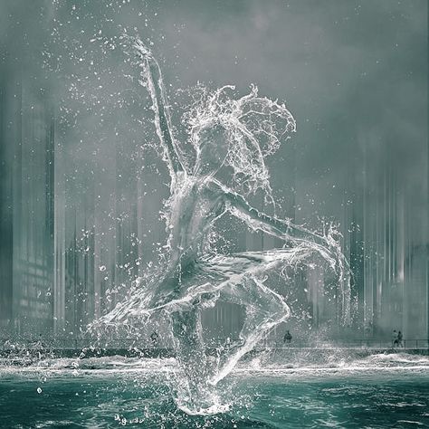 Water Control Aesthetic, Water Fantasy Aesthetic, Water Elemental Aesthetic, Person Made Of Water, Hydrokinesis Aesthetic, Water Fairy Art, Water Powers Aesthetic, Water Magic Aesthetic, Hydro Aesthetic