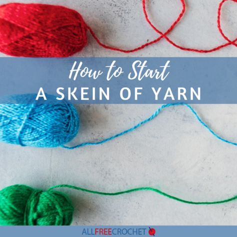 How to Start a Skein of Yarn Crochet Tips And Tricks, Crochet 101, Crochet Classes, Crochet Idea, Yarn Skein, Yarn Storage, Crochet Tips, All Free Crochet, Crochet Lessons