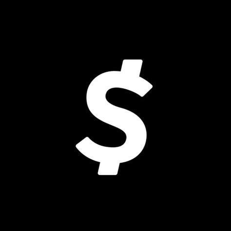 Black Cash App Icon, Cash App App Icon, Cash App Icon, Black And White Photo Wall, Black App, Black And White Logos, Phone Aesthetic, Ios App Icon Design, Iphone Photo App