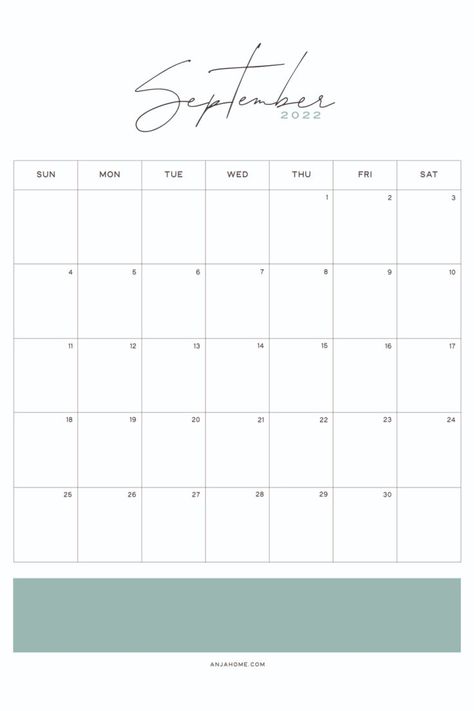 sage green cute September 2022 free calendar printable for bullet journal planners September Calendar Printable, School Bullet Journal, Planners Printables, Planner School, Bullet Journal Planner, September Calendar, Monthly Planner Template, Bullet Journal Printables, Calendar Download