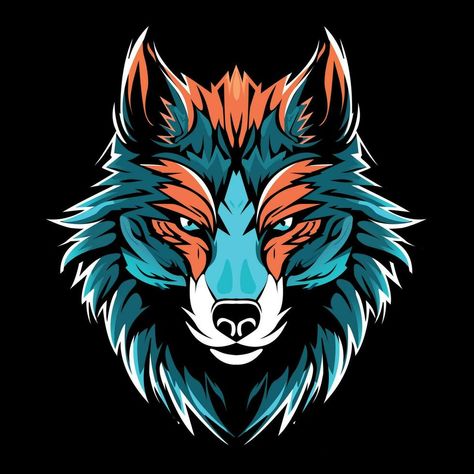 Wolf face Logo Vector Illustration Wolf Logo, Wolf Face, Face Logo, Vector Drawing, The Wolf, Face Design, Logo Ideas, Vector Logo, Vector Art