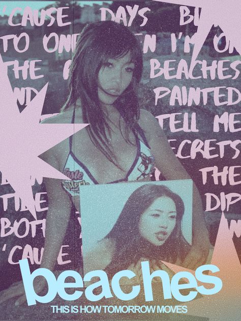 beabadoobee this is how tomorrow moves beaches song poster 🤍 Beabadoobee Graphic Poster, Beabadoobe Aesthetic, Beabadoobee Concert Pics, Coco And Clair Clair Poster, Beaboodee Poster, This Is How Tomorrow Moves Poster, Bebadobe Poster, Bebadoobe Album Wallpaper, Beabadoobee Lyrics Aesthetic