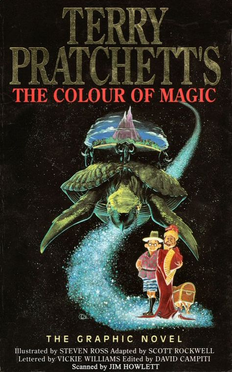 Colour of Magic Graphic Novel colour Magic Character, Discworld Books, The Colour Of Magic, Tales From Earthsea, Terry Pratchett Discworld, Fantasy Quotes, Vintage Penguin, Terry Pratchett, Science Fiction Books