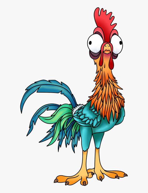 Funny Rooster Drawing, Disney Animals Drawings, Chicken Sketch, Hei Hei Moana, Cartoon Rooster, Funny Tattoo, Chicken Drawing, Cartoon Chicken, Photo Clipart