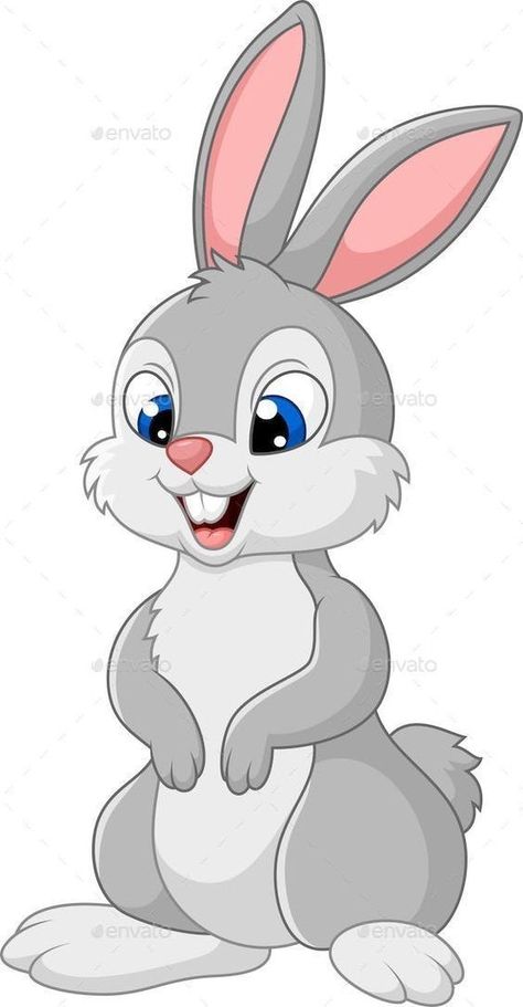 Rabbit Vector, Rabbit Drawing, Cute Bunny Cartoon, Bunny Drawing, صفحات التلوين, Rabbit Cartoon, Cute Cartoon Animals, Art Drawings For Kids, Cartoon Clip Art