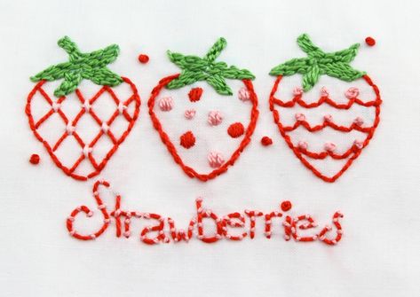 Cute Easy Embroidery, Easy Embroidery Designs, Strawberry Stuff, Strawberry Embroidery, Easy Embroidery, Halloween Costume Outfits, Easy Strawberry, Progress Pictures, Follow My Instagram