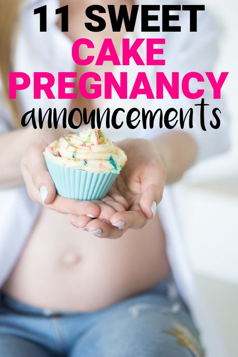 Im Pregnant Cake Announcement, We’re Pregnant Cake, Cupcake Baby Announcement, Baby Announcement Cupcakes, Pregnancy Announcement On Birthday, Baby Announcement Cake Ideas, Dessert Pregnancy Announcement, Pregnancy Cake Announcements, Pregnancy Announcement Cake Ideas