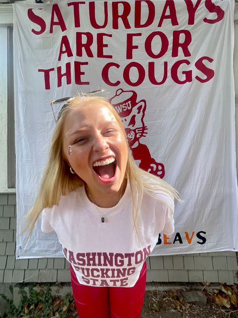 washington state university game day outfit inspo Game Outfit, Washington State University, Football Game Outfit, Game Day Outfit, Gameday Outfit, Football Game, Day Outfit, Gaming Clothes, College Life