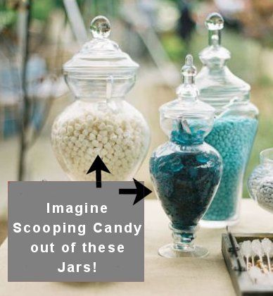 Wedding Connexion - The 10 No-No's of DIY Candy Buffet Inexpensive Candy Bar Ideas, Candy Bars For Weddings, Colorful Candy Buffet, Candy Bar Wedding Reception, Diy Candy Buffet, White Candy Buffet, Elopement Celebration, Candy Buffet Signs, Lollipop Display