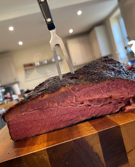 How To Make Pastrami. - by Ben Racey - Salt. Butter. Smoke. How To Make Pastrami, Pastrami Recipe, Meat Injector, Emmental Cheese, Curing Salt, Foil Packet Meals, Foil Packet, Brisket Recipes, Bbq Smokers