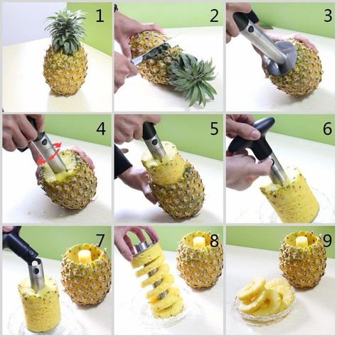 Pineapple Core, Pineapple Slicer, Pineapple Corer, Pineapple Lovers, Pineapple Rings, Pineapple Fruit, People Food, Vegetable Tools, Cut Up