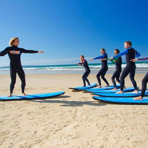 Learn to surf at Torquay on the Great Ocean Road, Victoria's surfing and beach capital. With its sheltered, safe beach and close proximity to Melbourne, the conditions at Torquay are ideal for beginners. You'll learn to surf in waist deep water with fully qualified surf instructors who are also surf life savers. Soft beginner surf board and full length wetsuit are all included. Outdoor Water Activities, Surfing Tips, Surf Instructor, Water Sports Activities, Great Ocean Road, Surf School, Learn To Surf, Close Proximity, Surf Lesson