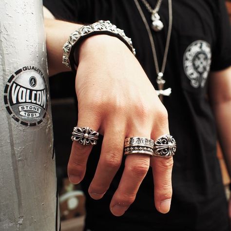 Why Is Everything Chrome, Liberty Spikes, Jesse Jo Stark, Chrome Hearts Jewelry, Biker Rings Mens, Chrome Hearts Ring, Silver Heart Jewelry, Barty Crouch, Hearts Jewelry