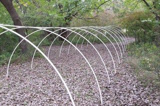 PVC Haunted Tunnel With Laser Vortex: 7 Steps Vortex Tunnel, Halloween Yard Haunt, Haunted Trail Ideas, Maze Ideas, Haunted Trail, Haunted Maze, Haunted Woods, Halloween Maze, Scary Halloween Decorations Outdoor