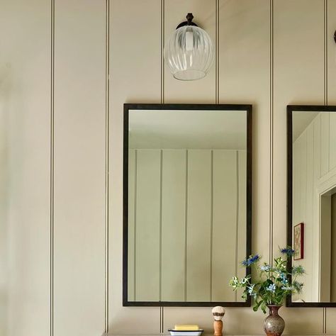 Lonika Chande on Instagram: "The en suite bathroom in our Chelsea project. The vanity is painted in ‘Drummond’ by Little Greene. We added a shelf above the upstand, so there was still plenty of ledge space with the double basins. 

Ph. @milobrown_photography" Lonika Chande, Double Vanity Unit, Suite Bathroom, Double Basin, Large Bathrooms, En Suite Bathroom, Vanity Unit, Little Greene, House Garden