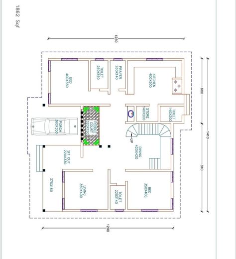 Bungalow House Floor Plans, Floor Planning, 20x40 House Plans, Duplex Floor Plans, Kerala House, Bungalow Floor Plans, Apartment Floor, House Plans Mansion, Free House Plans