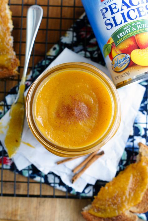 Vanilla Honey Peach Butter brings bright peach flavor to your breakfast in the form of a smooth, sweet, spiced spread that is perfect on top of waffles, stirred into oatmeal, or spread onto toast. @libbystable #ad Easy Stuffed Mushroom Recipe, Crock Pot Bread, Cream Cheese Corn, Stuffed Mushrooms Easy, Homemade Egg Rolls, Peach Butter, Vanilla Honey, Cheese Stuffed Mushrooms, Stuffed Mushroom