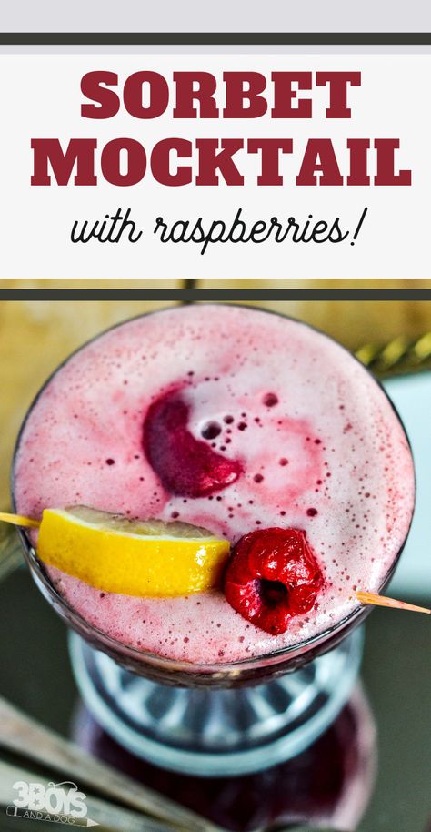 Don't miss the flavors of this Raspberry Lemon Sorbet Mocktail Recipe! It's the perfect way to make a tasty drink for the whole family. Raspberry Mocktail Recipe, Sorbet Mocktail, Blue Mocktail Recipe, Best Mocktail Recipe, Raspberry Margarita, Easy Mocktail Recipes, 2024 Recipes, Mocktail Recipes, Lemon Sorbet