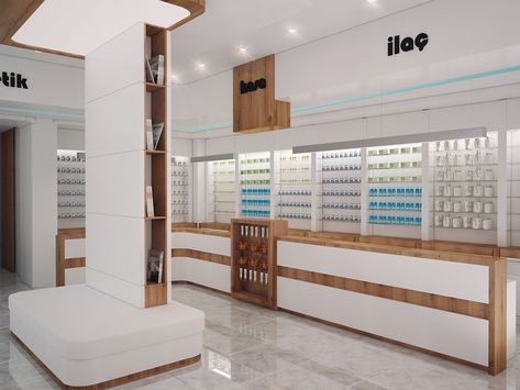 Mobile Shop Design Interior 3d, Pharmacy Drawing, Mobile Shop Design, Eyewear Store Design, Pharmacy Decor, Store Shelves Design, Medical Office Design, Retail Store Interior Design, Drawing Architecture