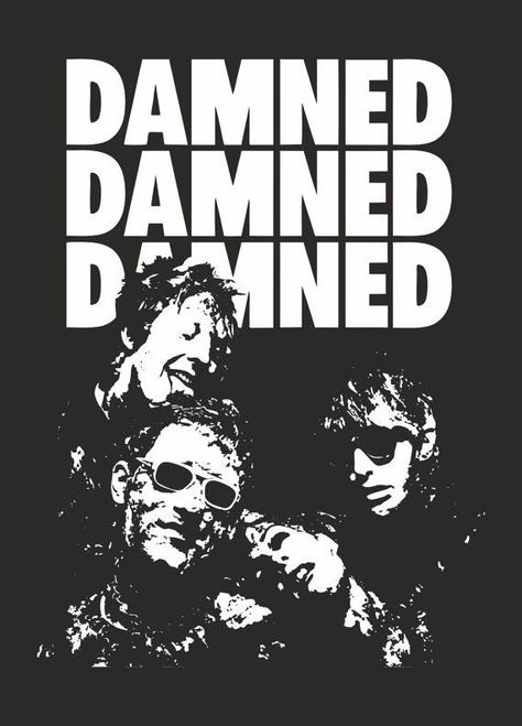 Punk Bands Posters, The Damned Band, Slayer Band, Metallica Band, New Wave Music, Punk Poster, Band Rock, Band Wallpapers, Hardcore Punk